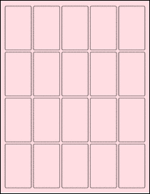 Sheet of 1.5" x 2.5" Pastel Pink labels