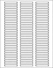 Sheet of 2" x 0.25"  labels