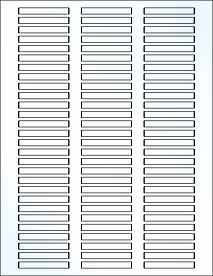 Sheet of 2" x 0.25" Clear Gloss Inkjet labels