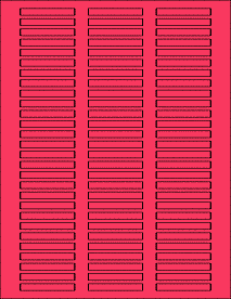 Sheet of 2" x 0.25" Fluorescent Pink labels