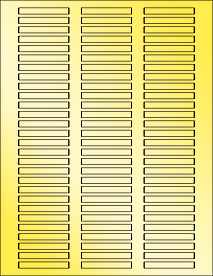 Sheet of 2" x 0.25" Gold Foil Laser labels