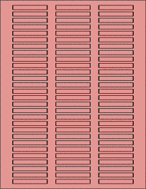 Sheet of 2" x 0.25" Pastel Pink labels