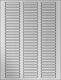 Sheet of 2" x 0.25" Weatherproof Silver Polyester Laser labels