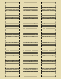 Sheet of 2" x 0.25" Light Tan labels