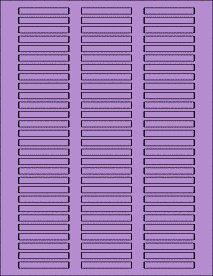 Sheet of 2" x 0.25" True Purple labels