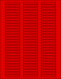 Sheet of 2" x 0.25" True Red labels
