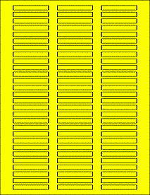 Sheet of 2" x 0.25" True Yellow labels