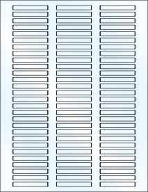 Sheet of 2" x 0.25" White Gloss Laser labels