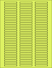 Sheet of 2" x 0.25" Pastel Yellow labels