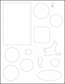 Sheet of 0" x 0" Blockout labels