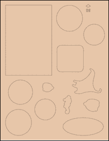 Sheet of 0" x 0" Light Tan labels