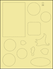 Sheet of 0" x 0" Pastel Yellow labels