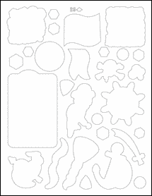 Sheet of 0" x 0" Blockout labels