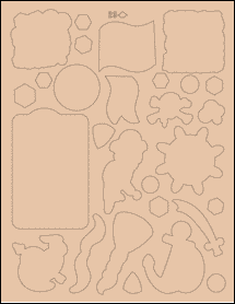 Sheet of 0" x 0" Light Tan labels