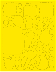 Sheet of 0" x 0" True Yellow labels