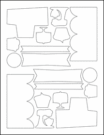 Sheet of 0" x 0" Blockout labels