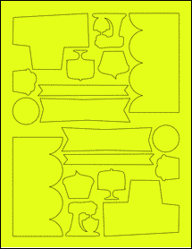 Sheet of 0" x 0" Fluorescent Yellow labels