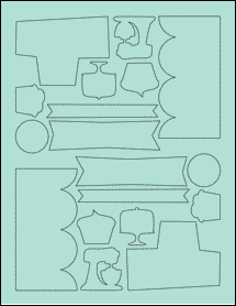 Sheet of 0" x 0" Pastel Green labels