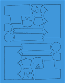 Sheet of 0" x 0" True Blue labels