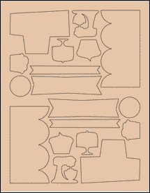 Sheet of 0" x 0" Light Tan labels