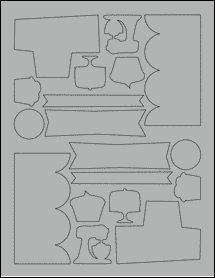 Sheet of 0" x 0" True Gray labels