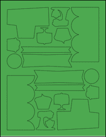 Sheet of 0" x 0" True Green labels