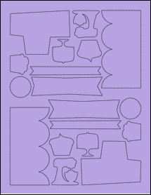 Sheet of 0" x 0" True Purple labels