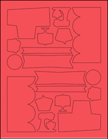 Sheet of 0" x 0" True Red labels