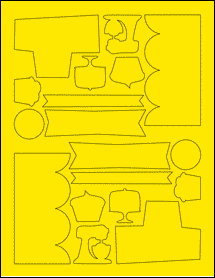 Sheet of 0" x 0" True Yellow labels