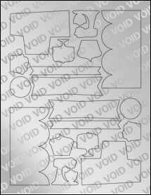 Sheet of 0" x 0" Void Silver Polyester labels