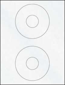 Sheet of 4.5" CD Clear Matte Laser labels