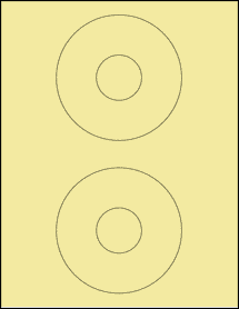 Sheet of 4.5" CD Pastel Yellow labels