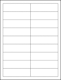 Sheet of 3.875" x 1.125"  labels