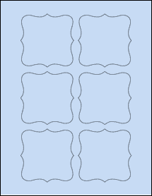 Sheet of 3" x 3" Pastel Blue labels