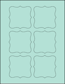 Sheet of 3" x 3" Pastel Green labels