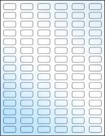 Sheet of 1" x 0.5" White Gloss Laser labels