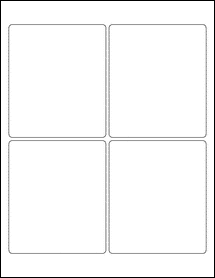 Sheet of 3.875" x 4.5" Weatherproof Matte Inkjet labels
