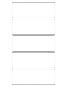 Sheet of 5.5" x 2" Standard White Matte labels