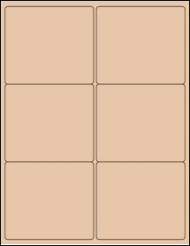 Sheet of 4" x 3.5" Light Tan labels