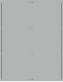 Sheet of 4" x 3.5" True Gray labels