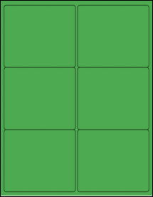 Sheet of 4" x 3.5" True Green labels