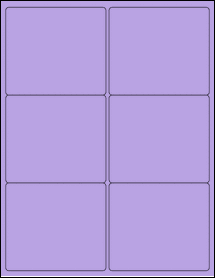 Sheet of 4" x 3.5" True Purple labels