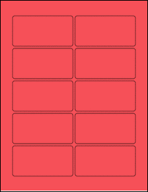 Sheet of 3.5" x 1.75" True Red labels