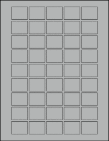 Sheet of 1.25" x 1" True Gray labels