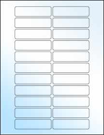 Sheet of 3" x 0.8" White Gloss Laser labels