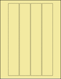 Sheet of 1.5" x 10.125" Pastel Yellow labels