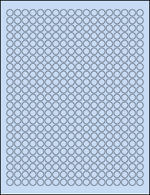 Sheet of 0.375" Circle Pastel Blue labels