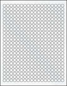 Sheet of 0.375" Circle Clear Matte Inkjet labels