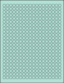 Sheet of 0.375" Circle Pastel Green labels