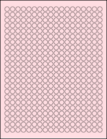 Sheet of 0.375" Circle Pastel Pink labels